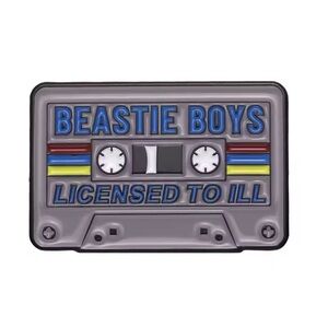 Beastie Boys Licensed to Ill Cassette Enamel Pin 80s Punk Rock Music Tape Brooch